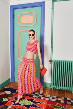 Celia B Aden Skirt Pink New