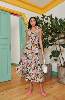 Celia B Arafura Dress Multi Clearance