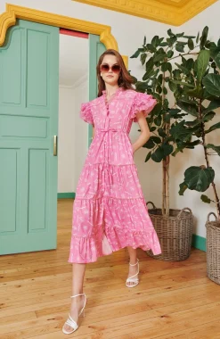 Celia B Aruna Dress Pink Clearance