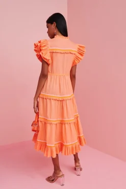 Celia B Moonlit Dress Orange Online