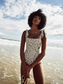 Celia B Starry Night Bathing Suit-White Sale