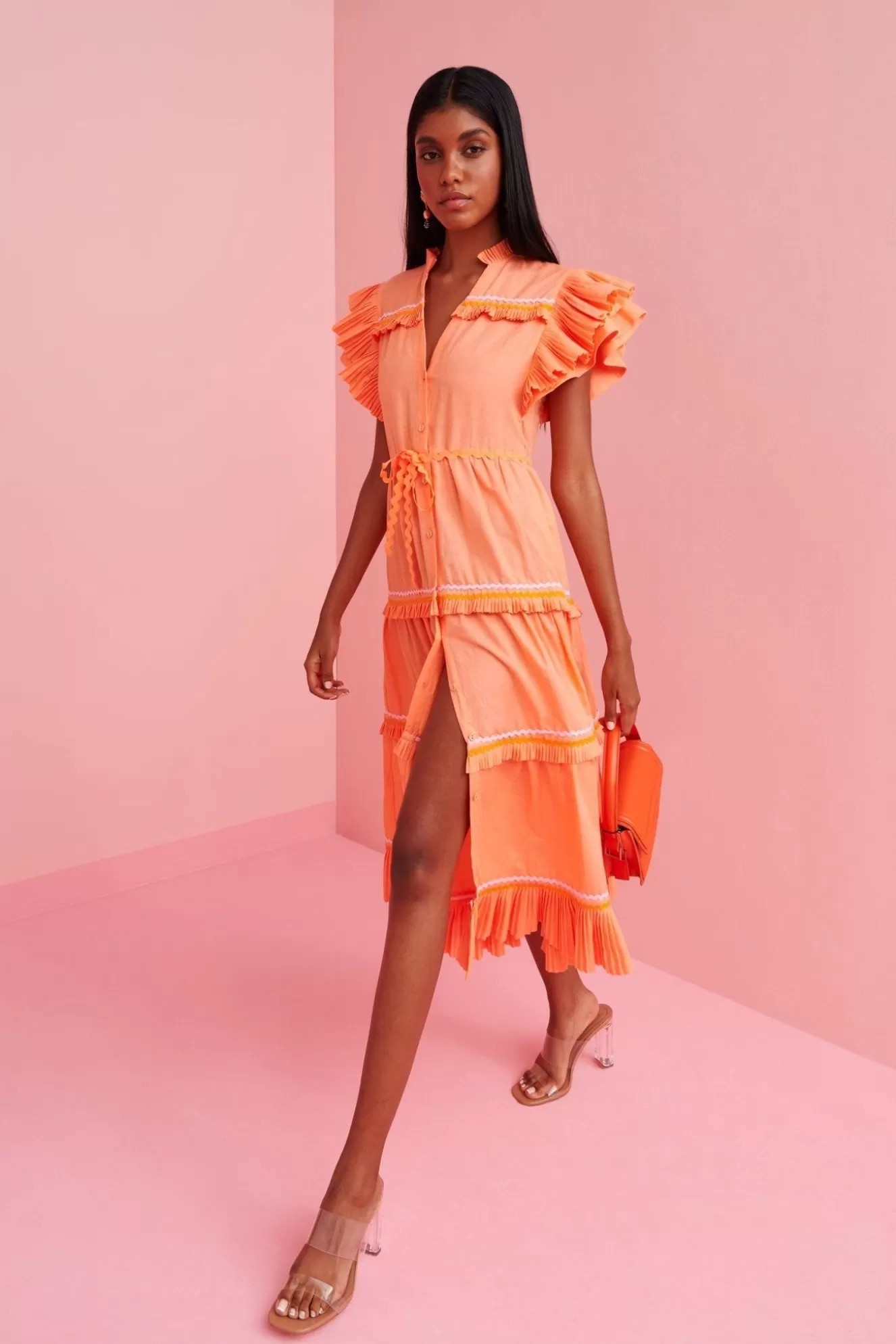 Moonlit Dress Orange | Celia B Discount