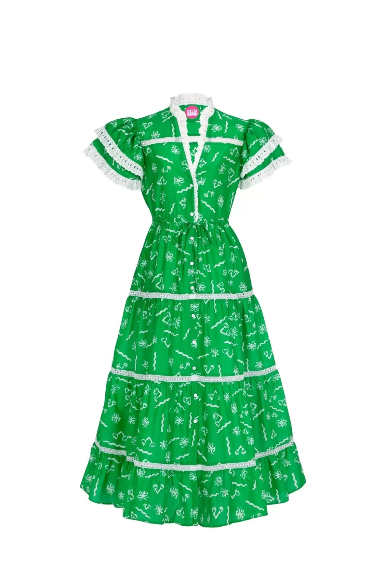 Sedna Dress-Green | Celia B Discount